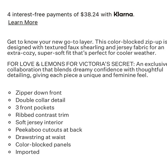 For love and lemons cozy zip-up jacket - Picture 6 of 6